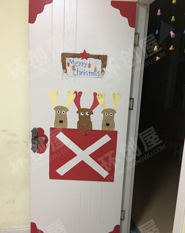 幼儿园教室门快乐圣诞节环创图片