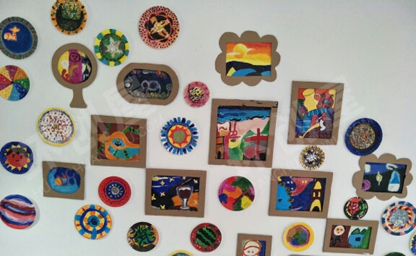 幼儿园走廊楼道墙面装饰绘画环创图片