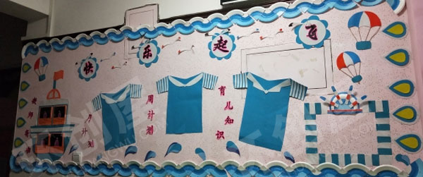 幼儿园纸盘海洋风家园联系栏环创图片
