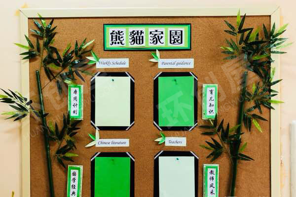 幼儿园熊猫家园环创图片