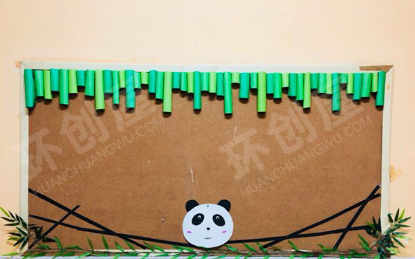 幼儿园熊猫家园环创图片