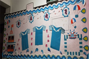 幼儿园纸盘海洋风家园联系栏环创图片2张