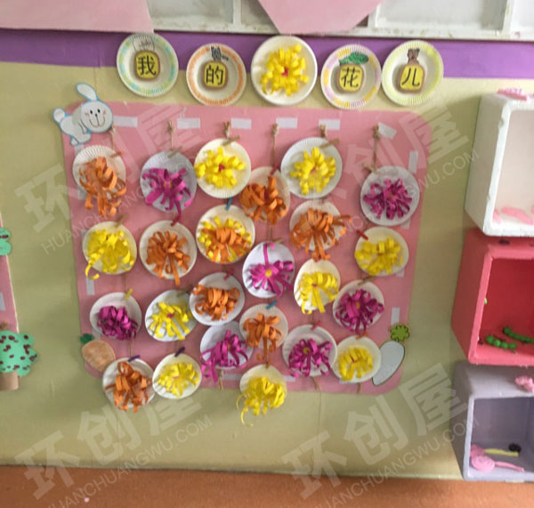幼儿园我的花儿作品展示图片
