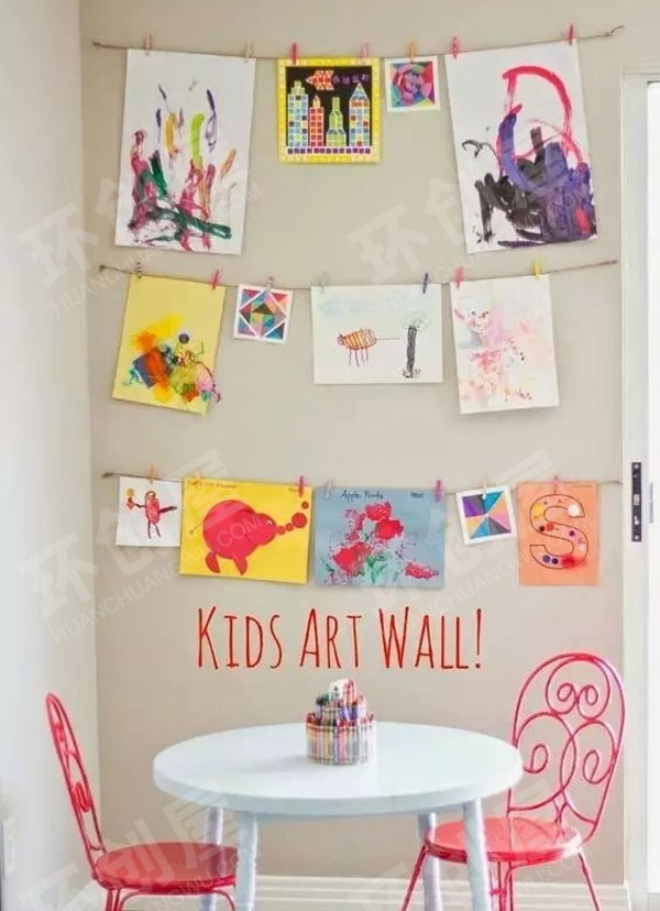 幼儿园艺术创想儿童作品展示墙面图片