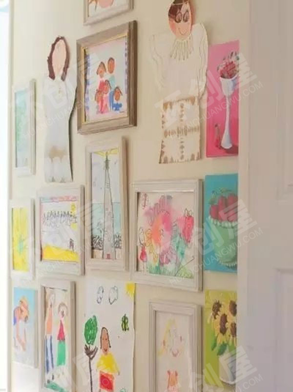 幼儿园艺术创想儿童作品展示墙面图片