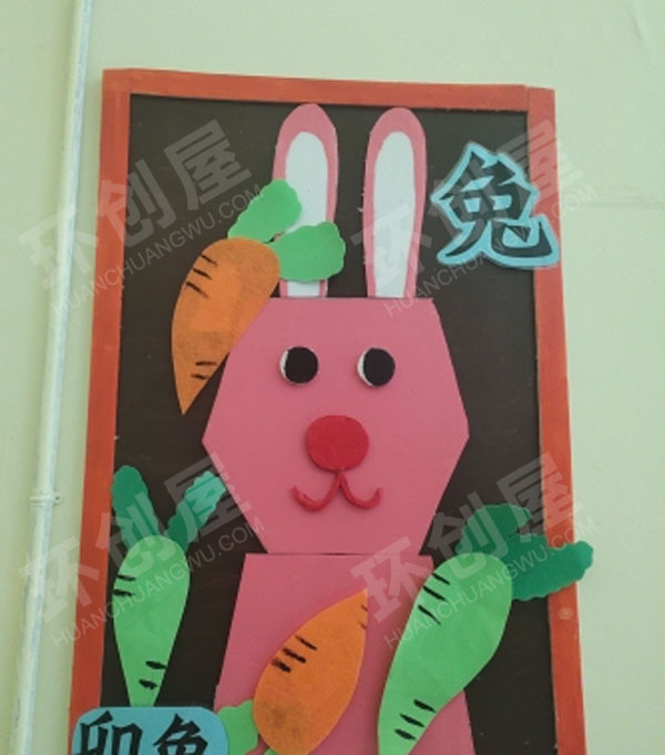 幼儿园楼道环创十二生肖作品展示图片