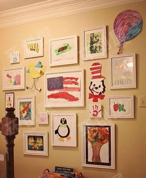 幼儿园艺术创想儿童作品展示墙面图片