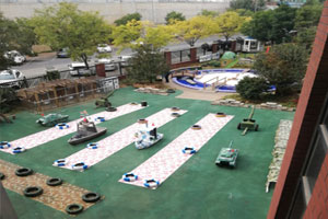 幼儿园户外校园环创建构大帆船图片