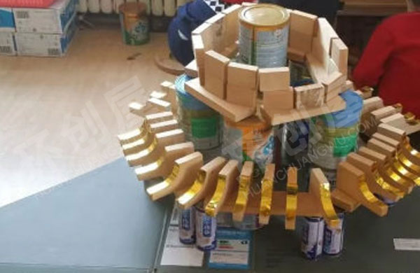 幼儿园建构区大木片积木栈桥环创图片