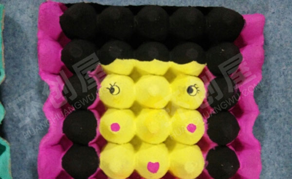 幼儿园美工区创意蛋托画图片