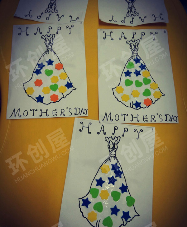 幼儿园美工区美丽的花裙子图片