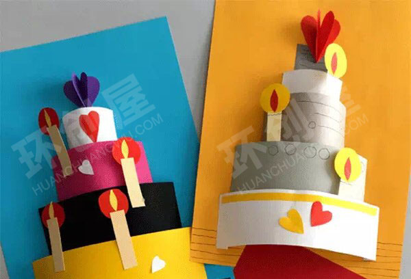 幼儿园美工区美味的生日蛋糕图片