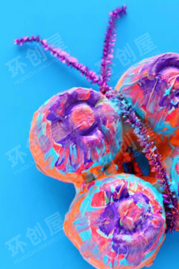 幼儿园美工区鸡蛋托变有趣的昆虫图片