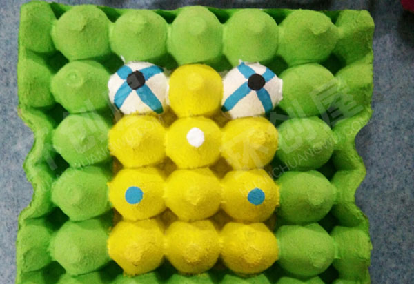 幼儿园美工区创意蛋托画图片