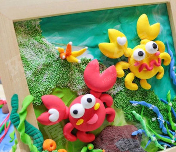 幼儿园美工区黏土创意动物卡通作品图片