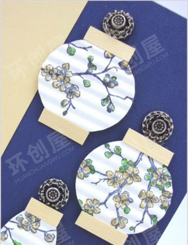 幼儿园美工区立体有型的灯笼贺卡图片