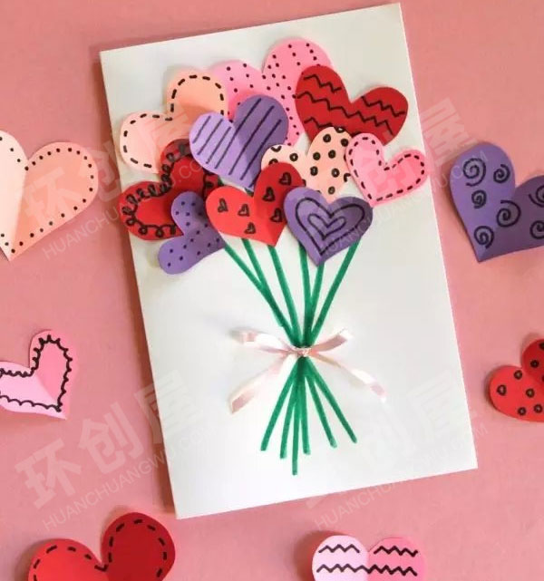 幼儿园美工区妇女节给妈妈的爱手工贺卡图片