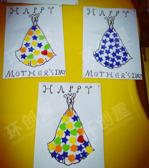 幼儿园美工区美丽的花裙子图片