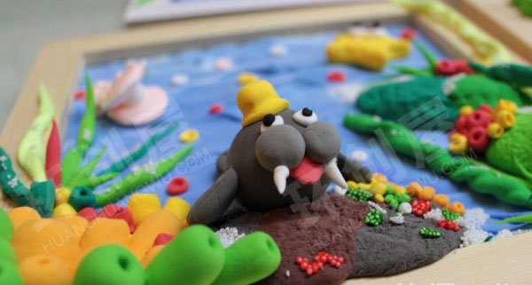 幼儿园美工区黏土创意动物卡通作品图片