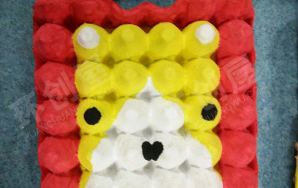 幼儿园美工区创意蛋托画图片