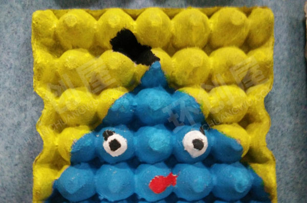 幼儿园美工区创意蛋托画图片