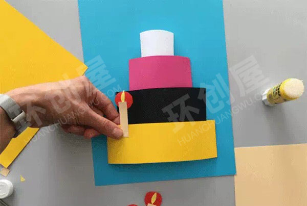 幼儿园美工区美味的生日蛋糕图片