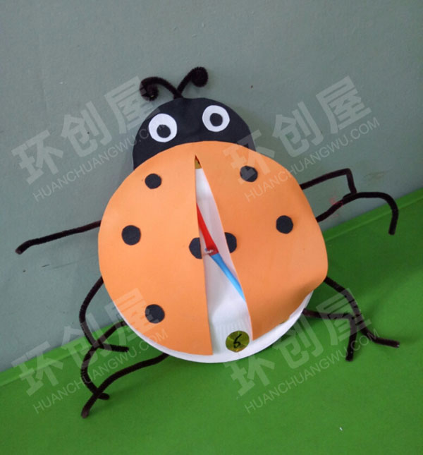 幼儿园科学区自制教玩具七星瓢虫时钟图片