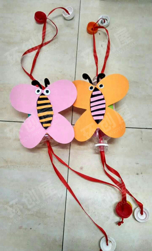 幼儿园科学区自制教玩具会飞的小蝴蝶图片