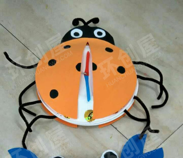 幼儿园科学区自制教玩具七星瓢虫时钟图片