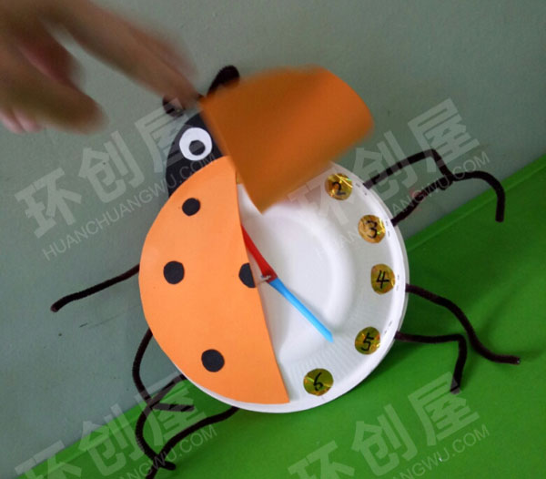 幼儿园科学区自制教玩具七星瓢虫时钟图片