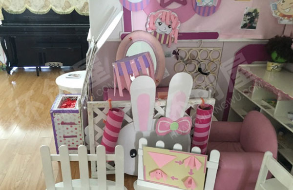 幼儿园角色游戏精美发型理发店图片