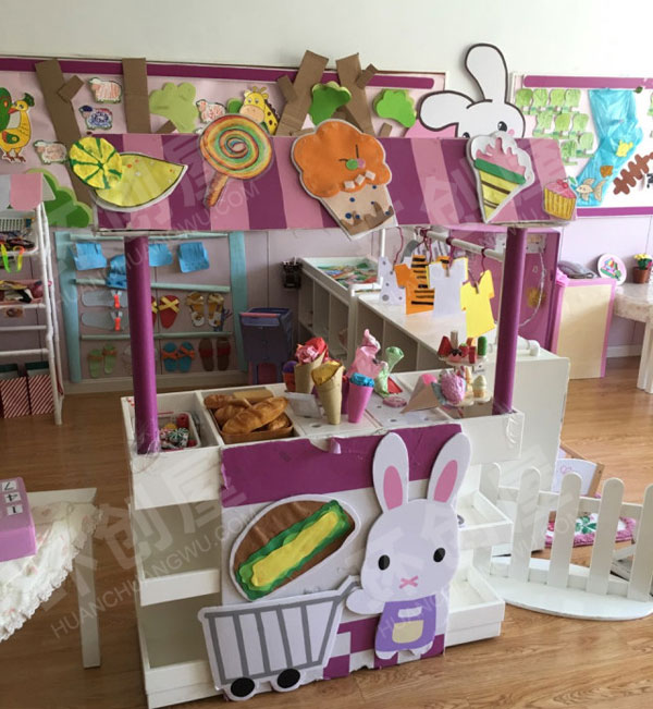 幼儿园角色游戏手工卡纸甜品店图片