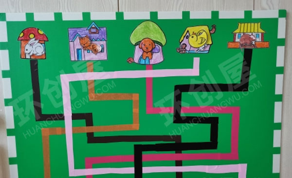 幼儿园益智区自制教玩具各种棋盘图片