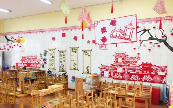 幼儿园中国风我是中国人主题墙环创图片