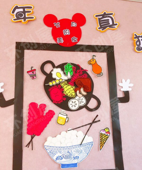 幼儿园元旦新年真热闹主题墙环创