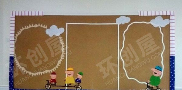 幼儿园佩奇一家主题墙环创图片