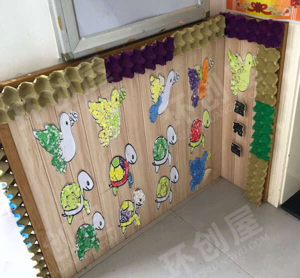 幼儿园会生蛋的动物主题墙环创图片