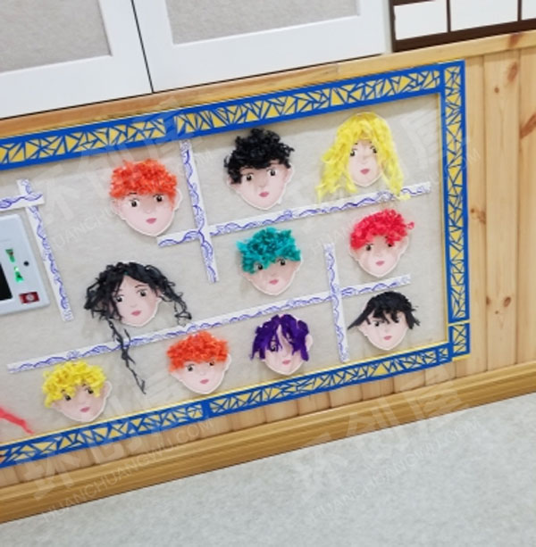 幼儿园青花瓷风中国风墙面边框环创图片