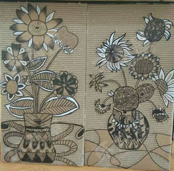 幼儿园纸板雕画环创吊饰图片