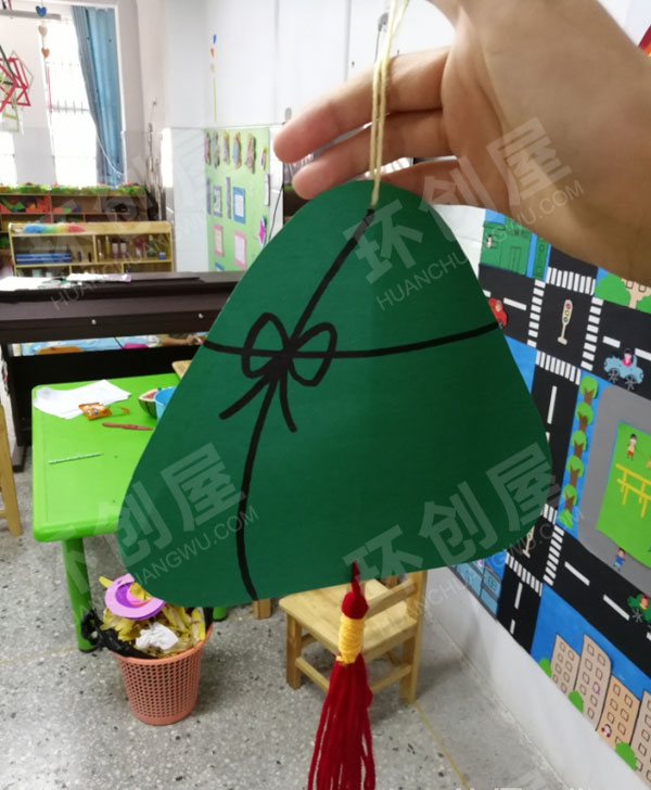 幼儿园手工端午节粽子吊饰环创图片