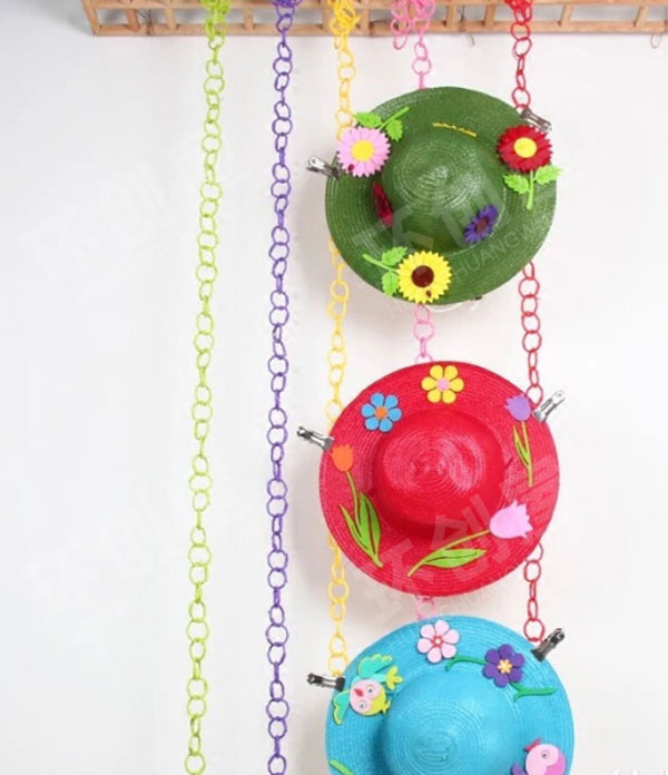 幼儿园草帽水彩装饰环创吊饰图片