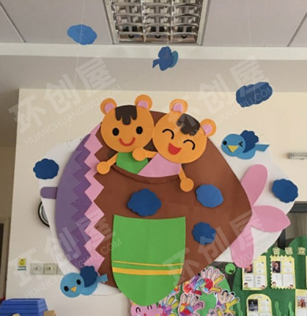 幼儿园动物卡通挂饰环创图片