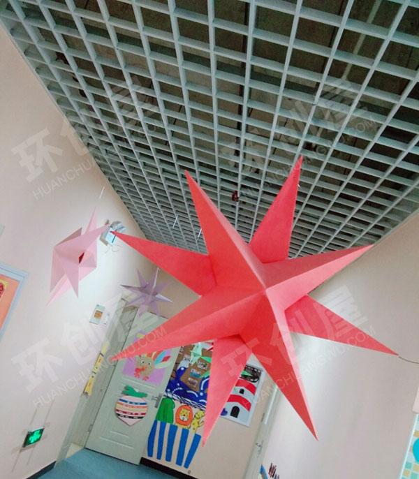 幼儿园卡纸各种创意吊挂饰环创图片