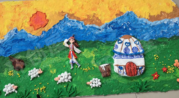 幼儿园走廊超轻粘土墙面立体装饰画环创图片