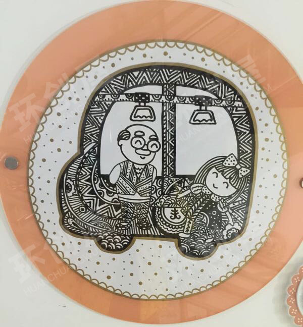 幼儿园走廊线条画生活养成墙环创图片