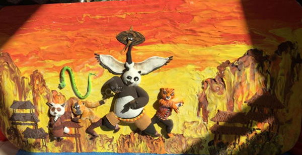 幼儿园走廊超轻粘土墙面立体装饰画环创图片