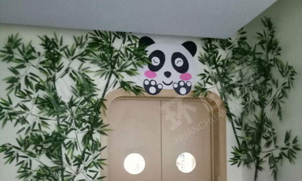 幼儿园走廊门熊猫宝贝环创图片
