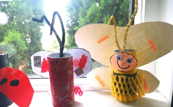 幼儿园春天来了美工区自制窗台摆件环创图片