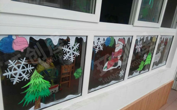幼儿园圣诞节门窗环创图片