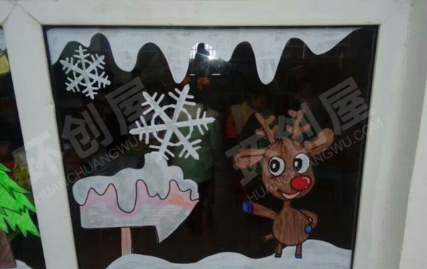 幼儿园圣诞节门窗环创图片